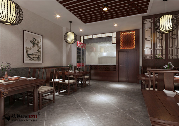 同心丰府餐厅设计|整体风格的掌握上继承我们中式文化的审美观